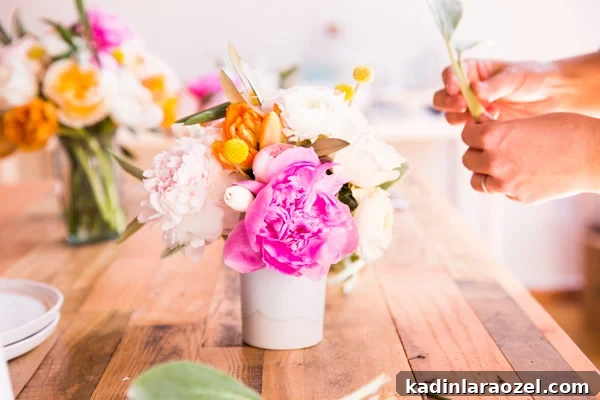 How to create a colorful spring bouquet