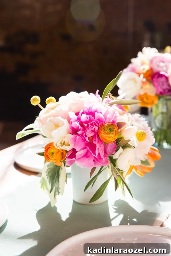 DIY // How to create a colorful spring bouquet