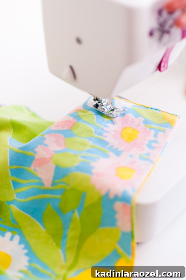Turn Vintage Pillowcases into Napkins in Minutes + DIY Easter Place Cards 4 How to Turn a Vintage Pillowcase into a Set of Napkins in Minutes