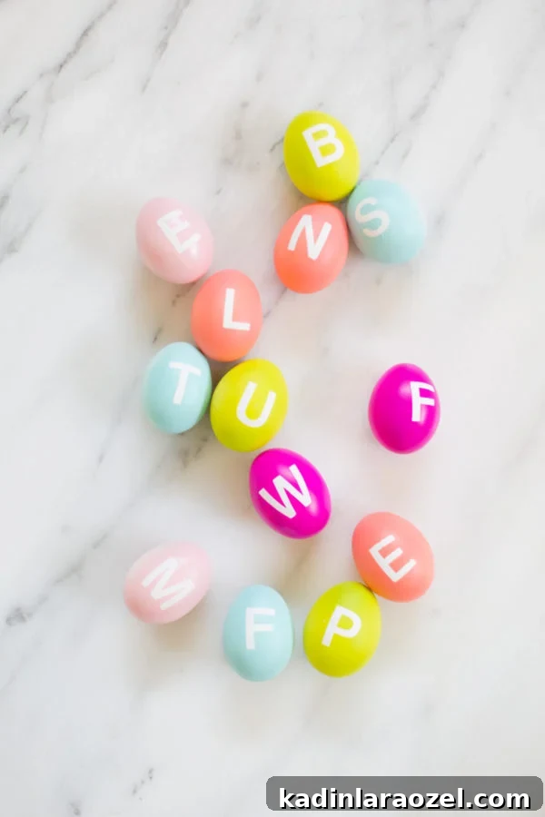 21 Creative Easter DIY Projects to Try This Spring 16 Alphabet Easter Eggs DIY