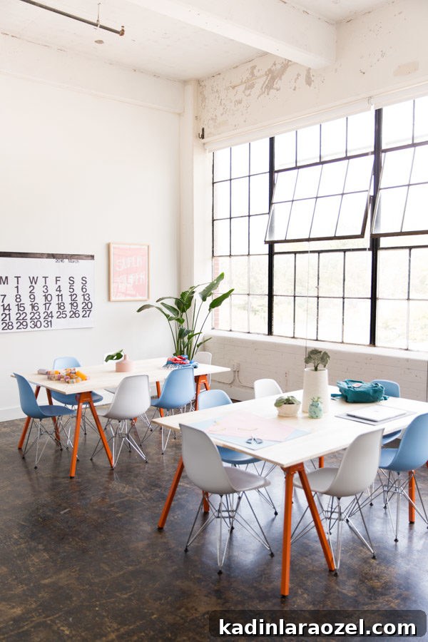 DIY workspace tables from scratch (with tutorial) + tour of Paper & Stitch studio