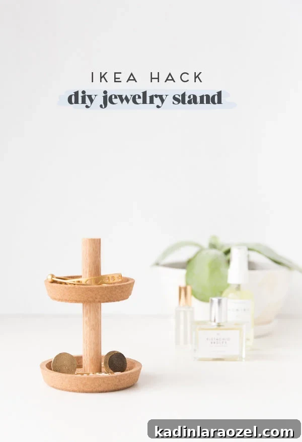 DIY Two-Tier Jewelry Stand from IKEA Under $10 2 Ikea Hack: How to Make a Two Tier DIY Jewelry Stand for Under $10