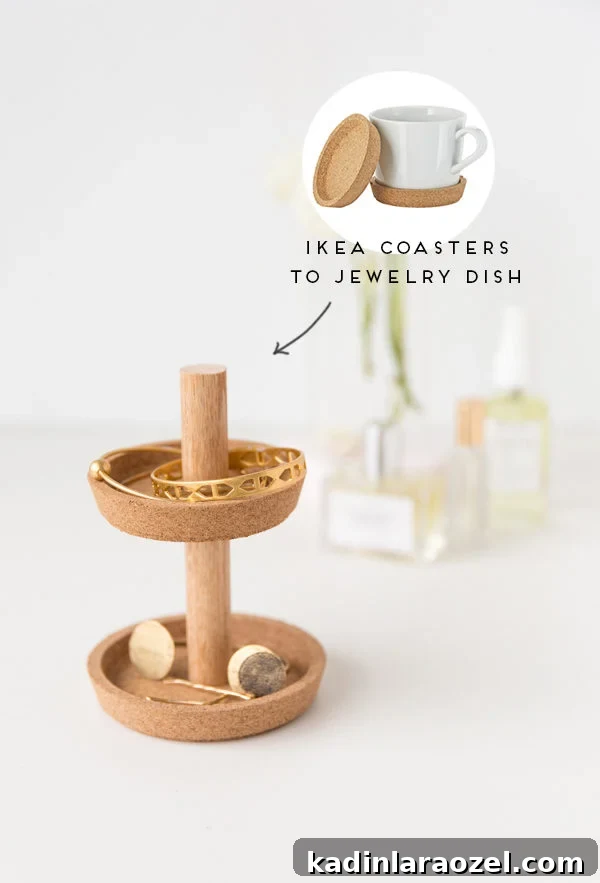 DIY Two-Tier Jewelry Stand from IKEA Under $10 4 Ikea Hack: How to Make a Two Tier DIY Jewelry Stand for Under $10