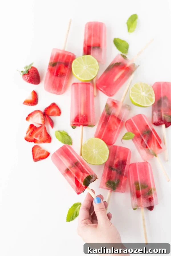 Oh, Mo You Didn’t: Strawberry Mojito Popsicle Recipe 4 Boozy Strawberry Mojito Popsicles for Summer