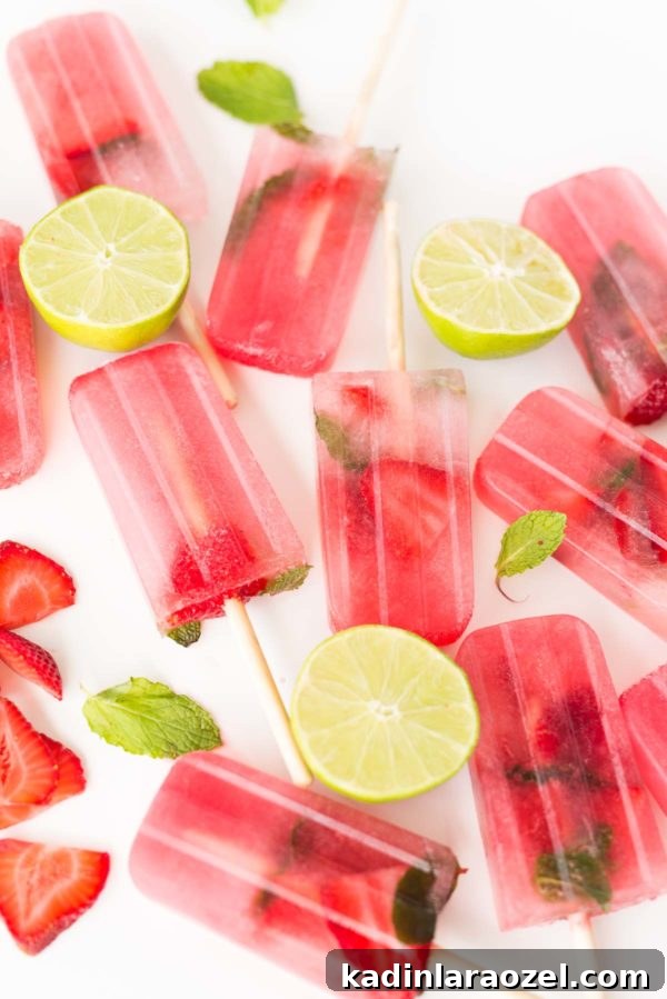 Oh, Mo You Didn’t: Strawberry Mojito Popsicle Recipe 5 Boozy Strawberry Mojito Popsicles for Summer