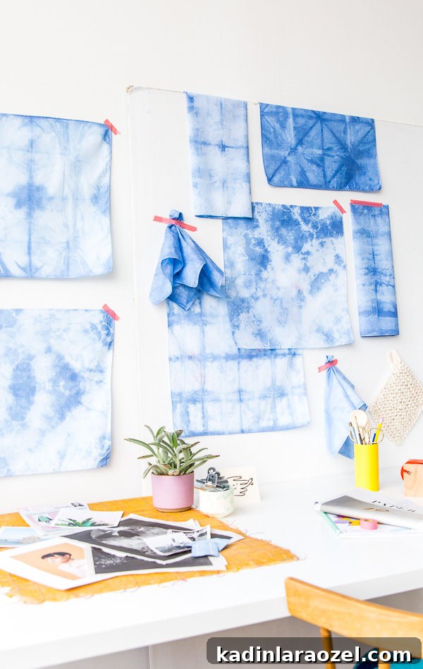 Click through for the step by step tutorial for these shibori dyed textiles.