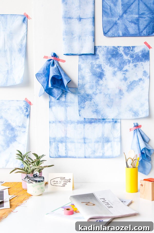 Shibori wall art DIY idea