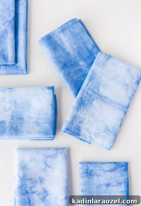 Shibori dyed DIY hankies for Father's Day
