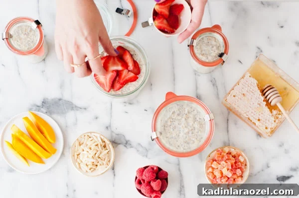 3 Simple Recipes to Power You From Morning Through Lunch 8 Overnight oats recipe with fresh fruit and nuts