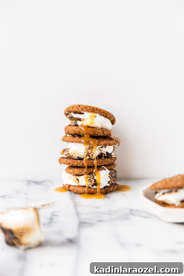 Butterscotch & Toasted Marshmallow Gingersnap Sandwiches 7 Butterscotch and toasted marshmallow gingersnap sammies