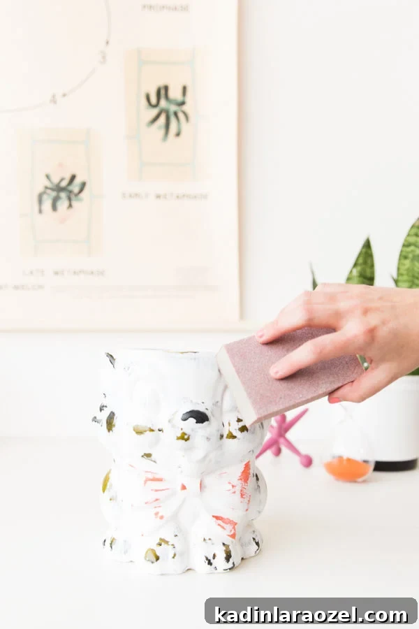 How to Paint Ceramics + Transform a Cookie Jar into a Cat Planter