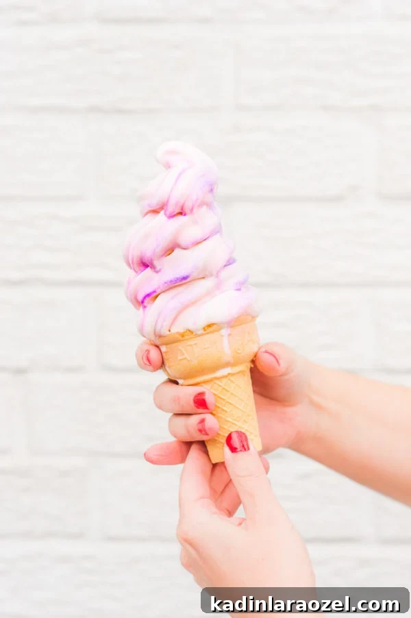 Magical Unicorn Ice Cream Cone Recipe Guide 5 Pink and purple gradient ice cream cone