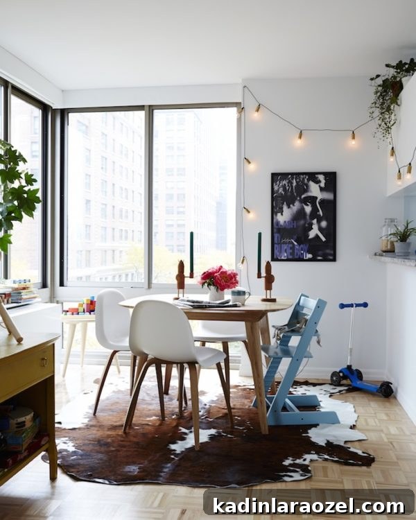 A kid-friendly dining room
