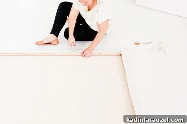 How to stretch a large (5ft) canvas by hand