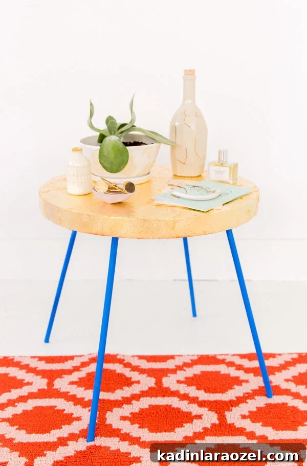 How to gold leaf pretty much anything (including a side table)
