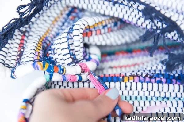 DIY Crossbody Bag for Under $10: Step-by-Step Guide 9 Constructing a woven crossbody bag.