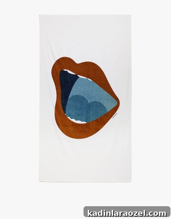 Saturdays Surf NYC open mouth beach towel