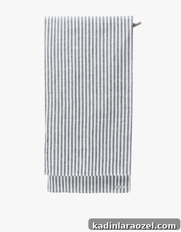 Fog linen chambray beach towel