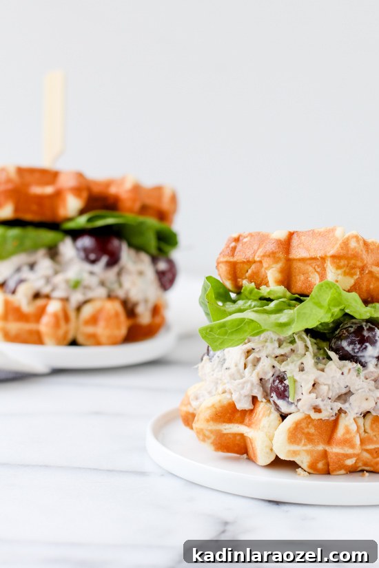 Hello Summer: 24 Irresistible Recipes for Hot Days 15 chicken (salad) and waffles sandwich
