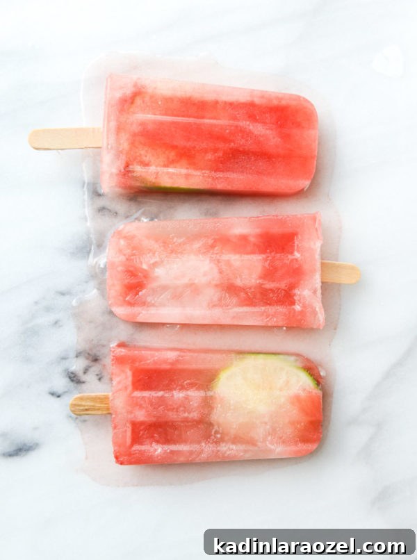 Hello Summer: 24 Irresistible Recipes for Hot Days 3 salted watermelon margarita popsicles