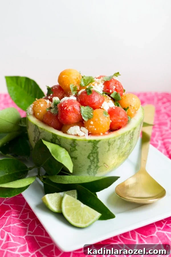 Hello Summer: 24 Irresistible Recipes for Hot Days 7 watermelon cilantro and cotija salad