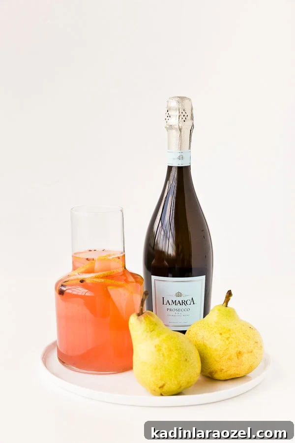 Blackberry pear fizz cocktail for summer