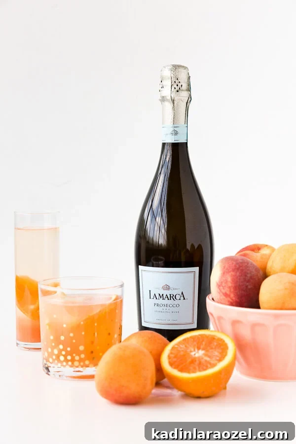 Sparkling white peach and apricot sangria recipe