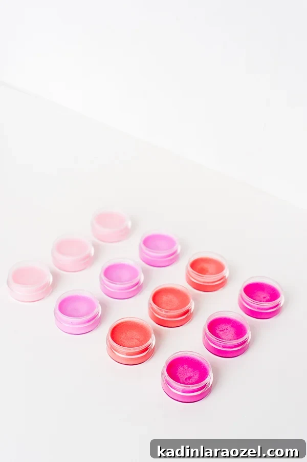 How to make a (completely natural) two ingredient DIY lip balm in lots of colors.