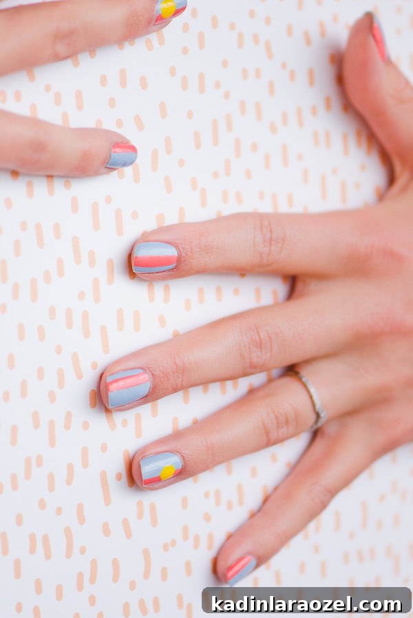 Sun-Kissed Summer Nail Art Tutorial: Bright Tips & Simple Designs 6 A summer inspired nail art tutorial
