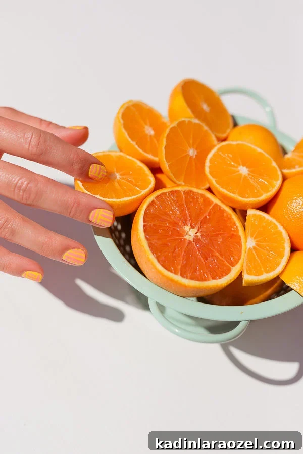 Seeing Stripes: Sunny Striped DIY Nails