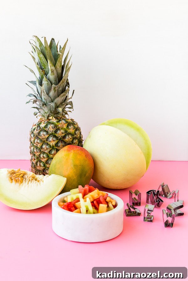 Try this quirky alphabet fruit salad for back to school and summer BBQs.