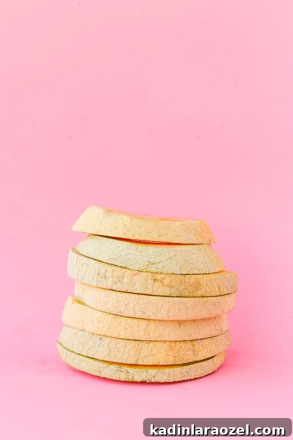 Melon slices.
