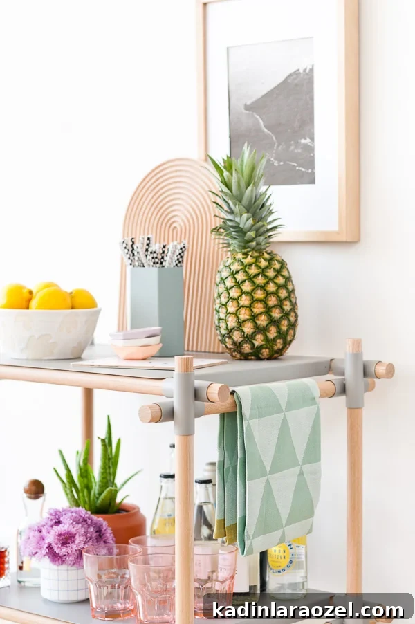 Summer Bar Cart Essentials: How to Style a Chic Home Bar Cart 3 Tips for Styling your Own Bar Cart at Home