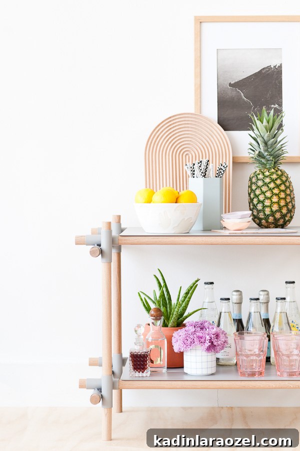 Summer Bar Cart Essentials: How to Style a Chic Home Bar Cart 8 Summer Bar Cart Essentials + Tips for Styling your Own Bar Cart at Home