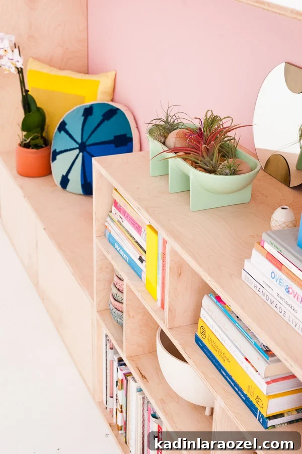 Modern Studio Makeover: DIY Seating and Storage Before & After 22 Modern DIY Seating and Storage with Plywood. Click through for the step by step tutorial.