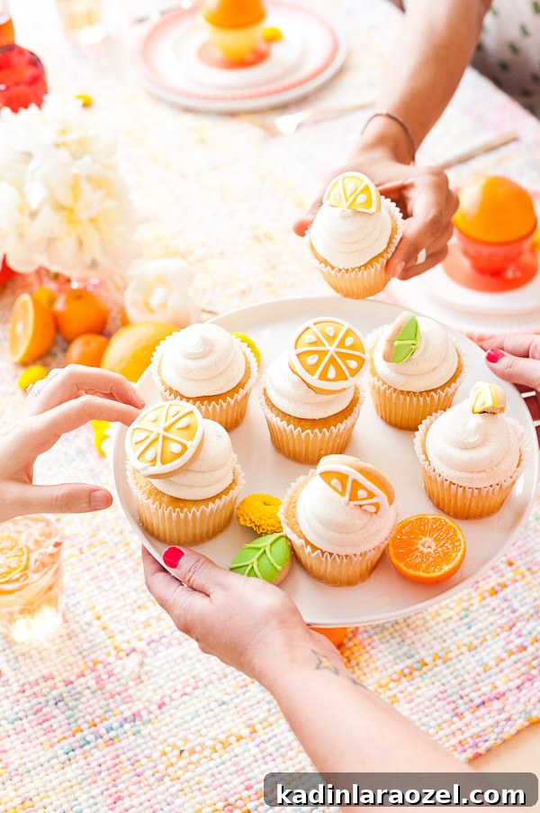 Citrus cupcakes and cocktails