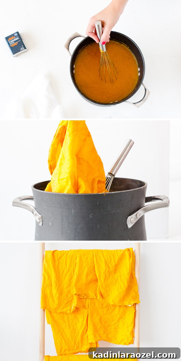 How to dye linen napkins (and other textiles) naturally with turmeric.