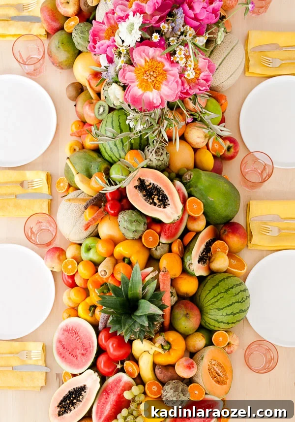Edible Fruit Table Runner for Summer Parties