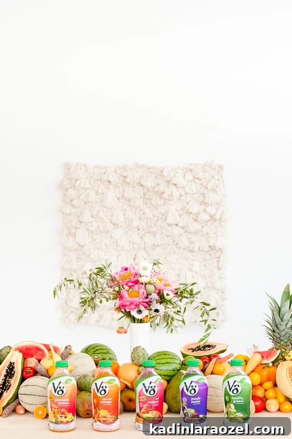 Let There Be Fruit, Veggies, and Peonies: A Fresh Summer Party with @V8juice.