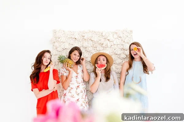 A fresh summer party with more DIY ideas...including that woven photo booth backdrop.