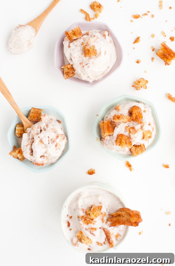 Homemade churro ice cream. Click through for the recipe.