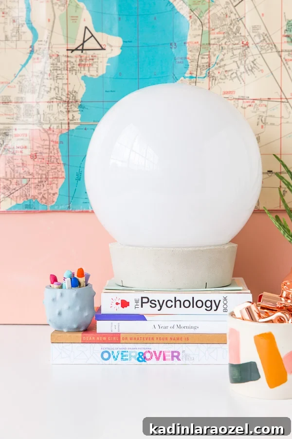 Ikea Hack: How to Create a Concrete Globe Table Lamp For Under $30