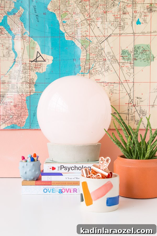 Ikea Hack: How to Create a Concrete Globe Table Lamp For Under $30