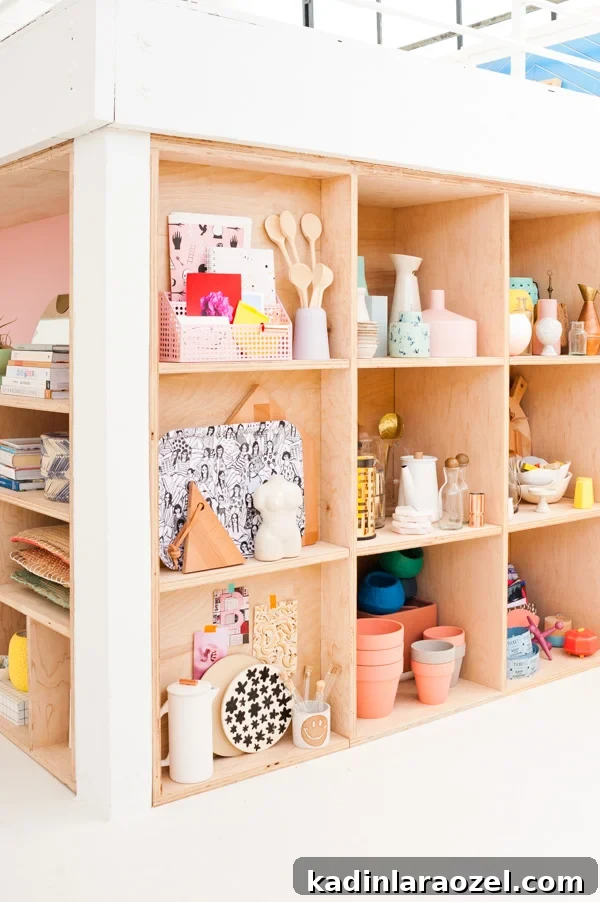 Modern Plywood Shelving Ideas for Stylish Prop Organization 8 DIY Modern Plywood Shelving Organization