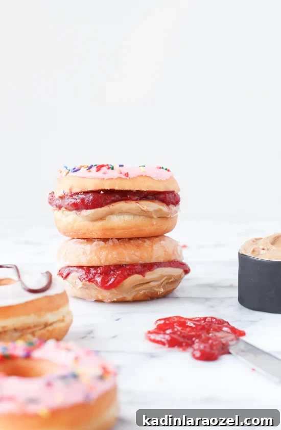 19 Irresistible Peanut Butter Desserts You Can Make Tonight 19 peanut butter and jelly donut sandwiches