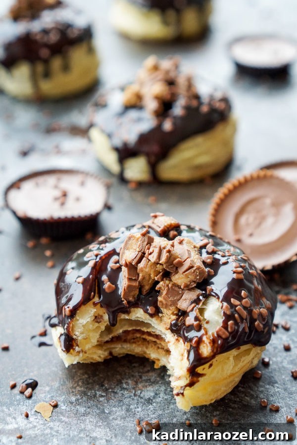 19 Irresistible Peanut Butter Desserts You Can Make Tonight 3 peanut butter cup puff pastry donuts
