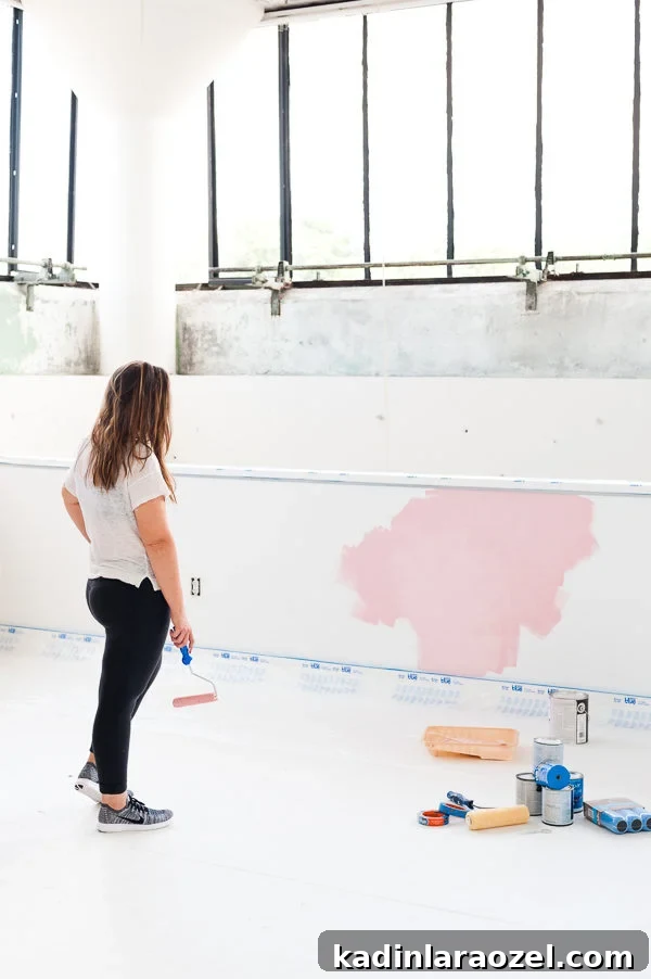 Behind the Scenes: Fruit Stacks, Dirt Spills, Breakfast Tacos & Hopper the Cat 5 Painting pink