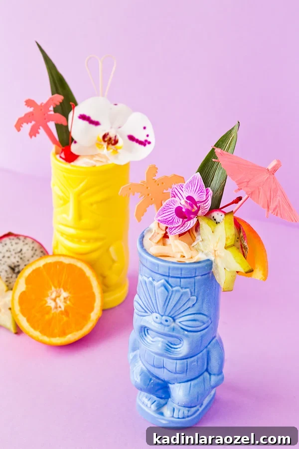 Coconut Creamsicle Tiki Cocktail Recipe for Summer Sips 2 Coconut Creamsicle Cocktail Recipe