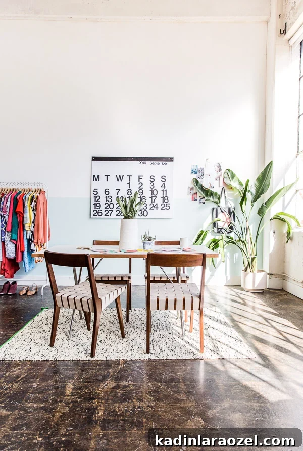 Studio Makeover: Half-Painted Accent Wall Progress Update 15 Peek inside the studio of Paper & Stitch founder, Brittni Mehlhoff..