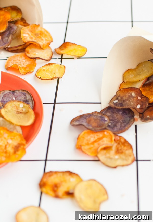 A healthier, homemade option for potato chips. Click through for the quick and easy recipe.